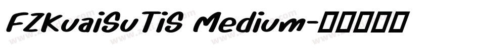 FZKuaiSuTiS Medium字体转换
